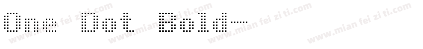 One Dot Bold字体转换